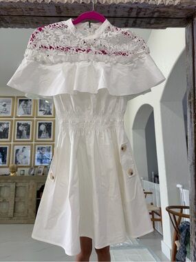 Self-Portrait | Dresses | Selfportrait Lace Pattern Mini Dress | Poshmark